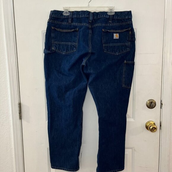 Carhartt Men's Blue Rugged Flex Relaxed Fit Utility 5 Pocket Jeans Sz 40x30 - Picture 3 of 8